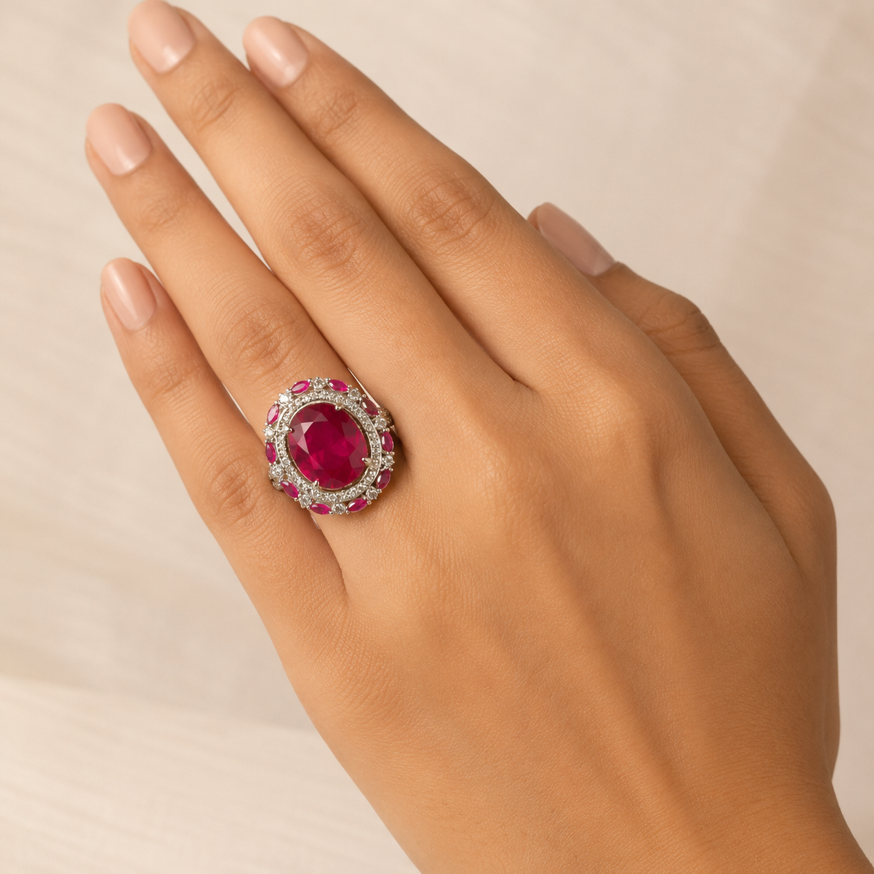 Ruby Red Statement Ring