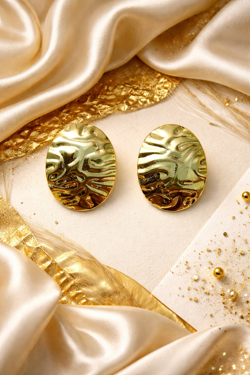 Textured Disc Earrings - Miora