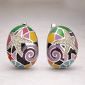 Starfish Multicolour Enamel Earrings - Miora