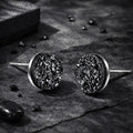 Black Crystal Stud Earrings - Miora