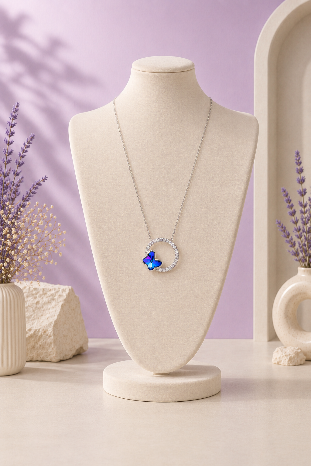 Butterfly Circle Necklace