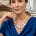 Organic Pearl Statement Necklace Set