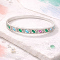 Multi-colour Marquise Gemstone Bangle