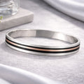 Men's black line stylish kada Bracelet