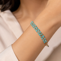 Natural Turquoise Cluster Bracelet