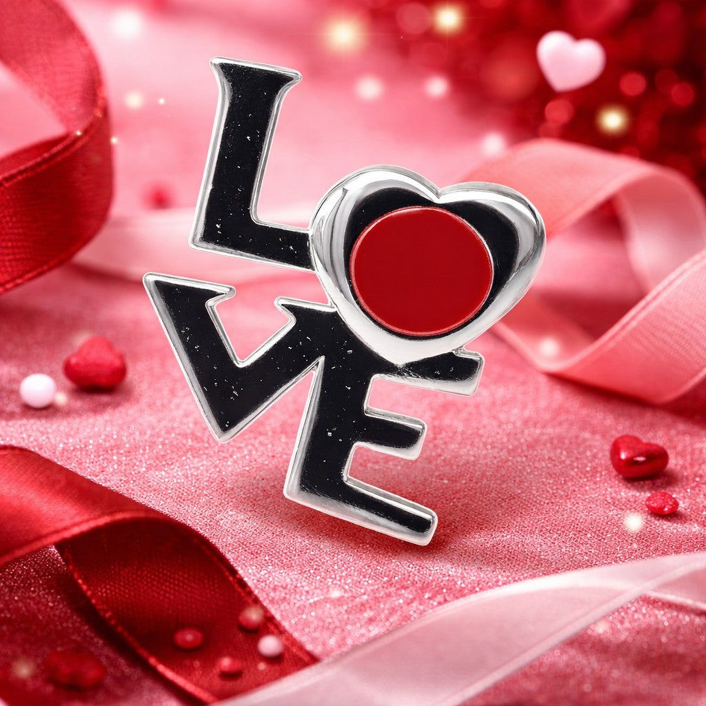 White Love Stud Earrings