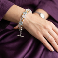 Natural Multi Gemstone Cluster Bracelet