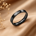 Be Kind Stay Fierce Ring | Black Finish | Sterling Silver | Gold Plated | Black