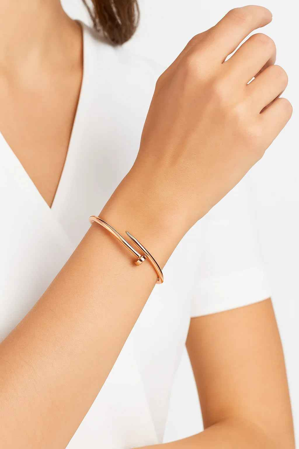 Nail - Inspired Open Bangle