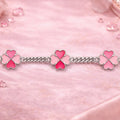 Pink Clover Hearts Bracelet