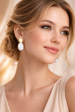 Oval Hanging Earrings - Miora