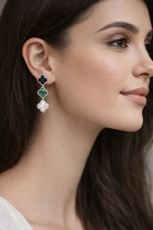 Lucky Clover Dangler Earrings - Miora