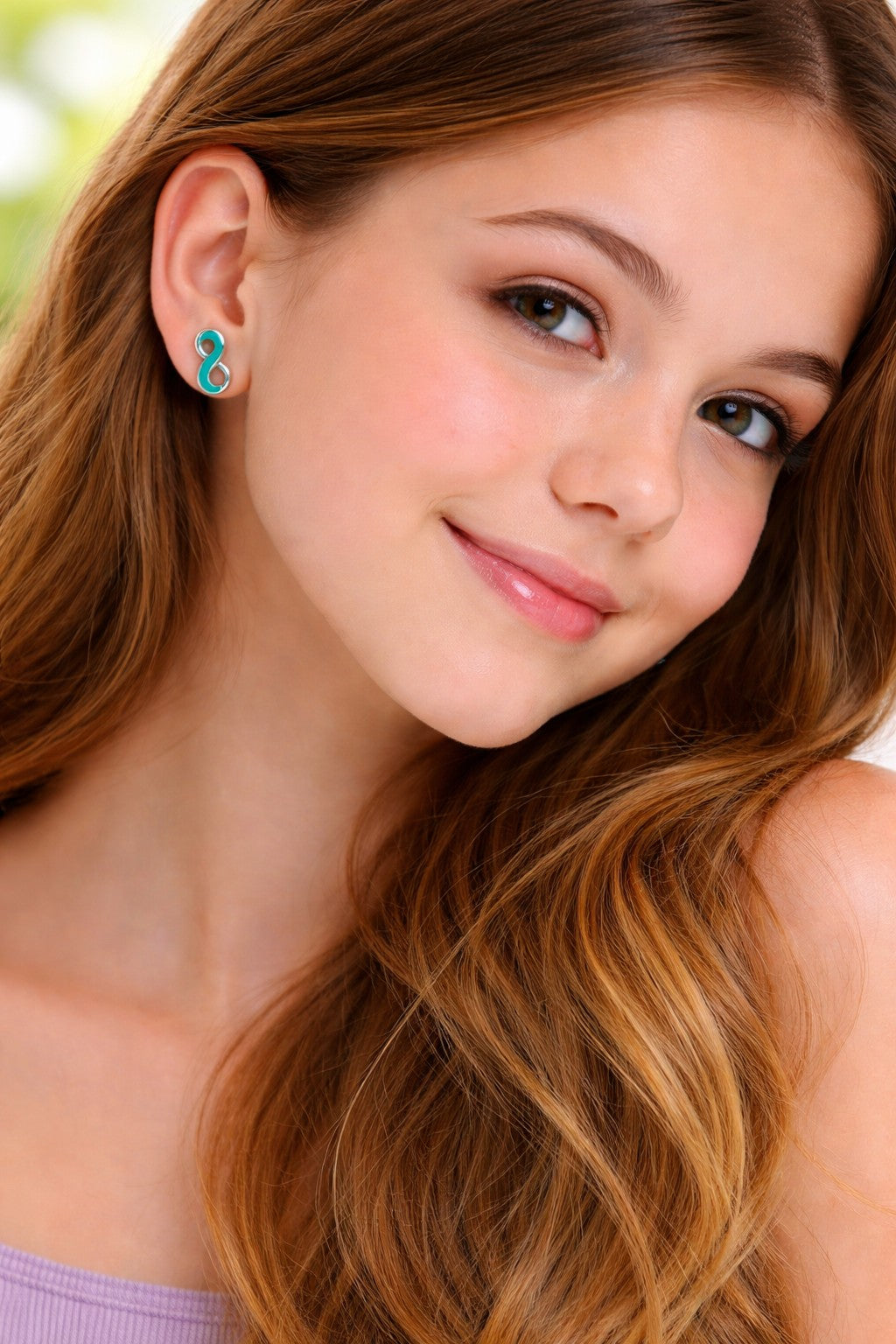 Blue Infinity Studs