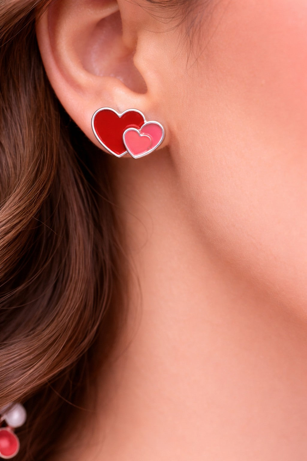 Red Heart Studs