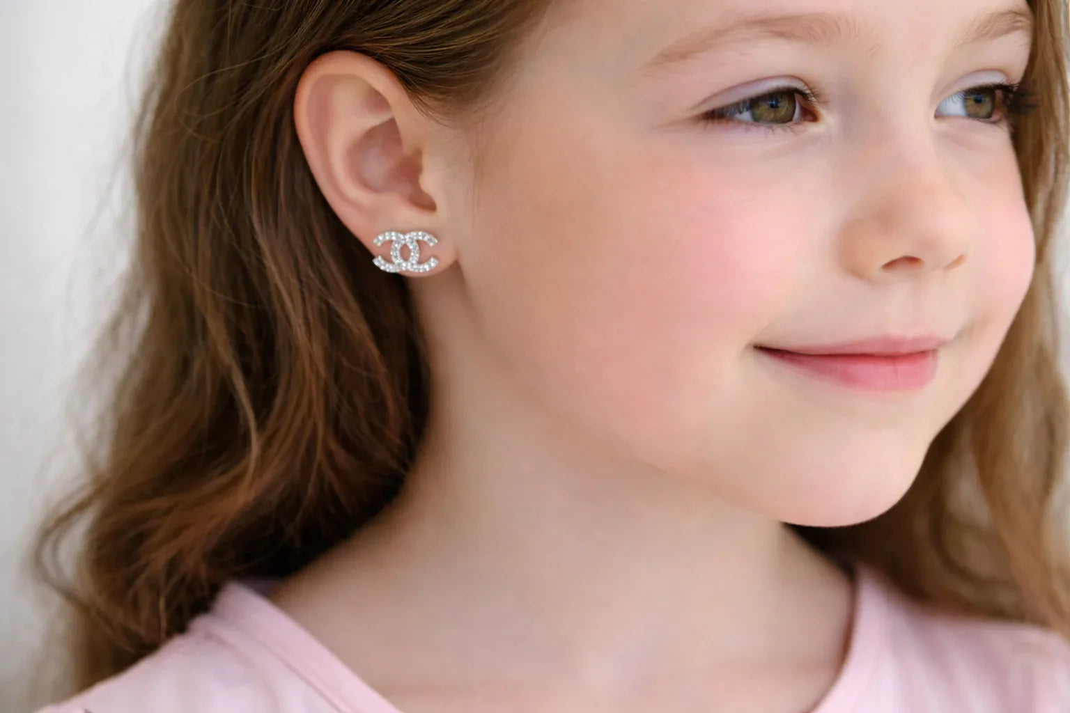 Brand inspired C Zirconia Stud Earrings - Miora