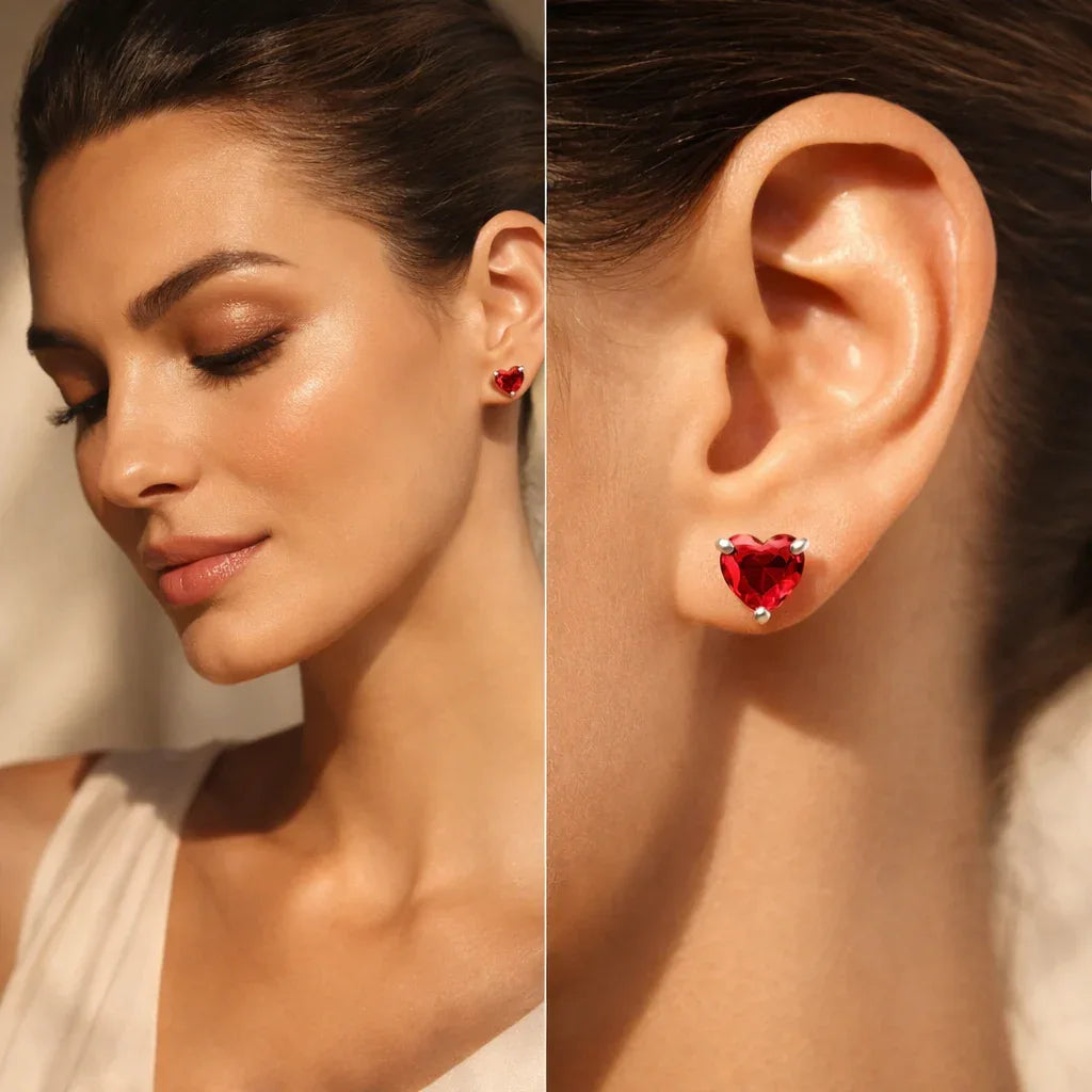 Ruby Stud Earrings - Miora