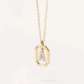 Initial Alphabet Pendant Necklace | A-Z Letters | Gold Plated