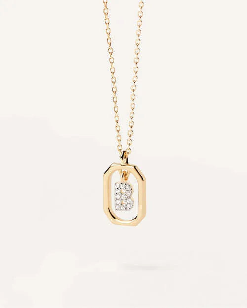 Initial Alphabet Pendant Necklace | A-Z Letters | Gold Plated