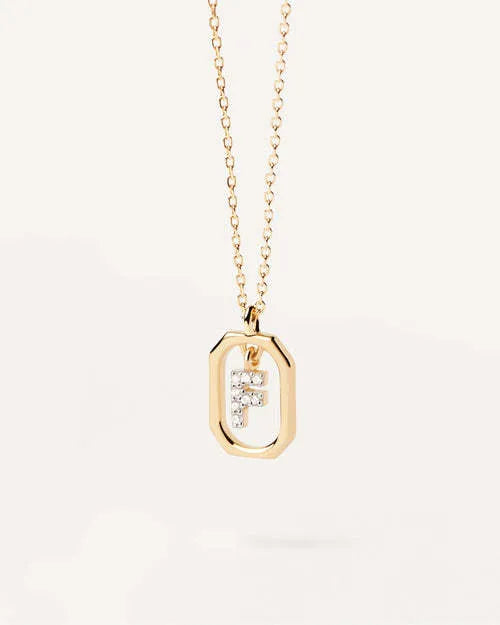 Initial Alphabet Pendant Necklace | A-Z Letters | Gold Plated