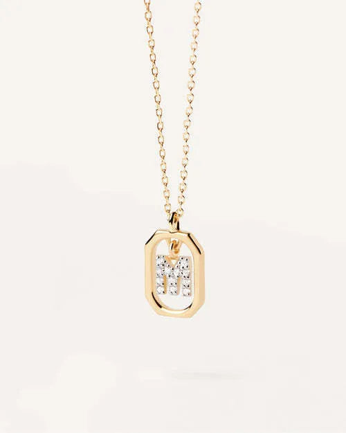 Initial Alphabet Pendant Necklace | A-Z Letters | Gold Plated