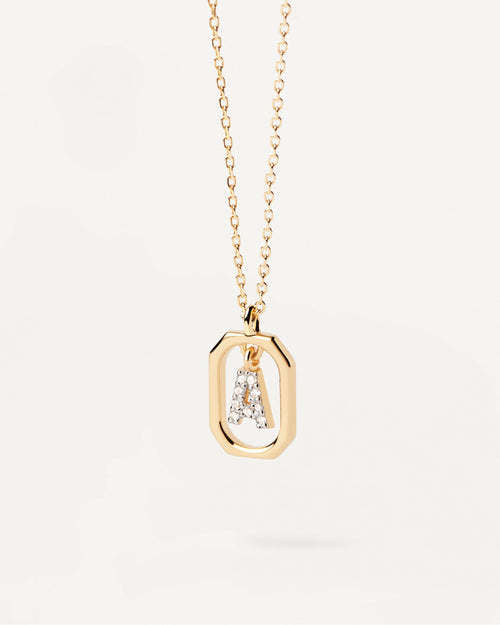 Initial Alphabet Pendant Necklace | A-Z Letters | Gold Plated