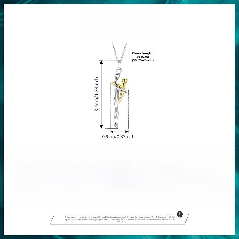 Mother & Child Embrace Necklace