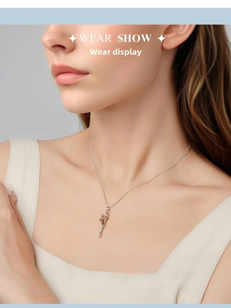 Mother & Child Embrace Necklace