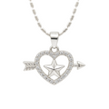 Heart & Star Arrow Pendant