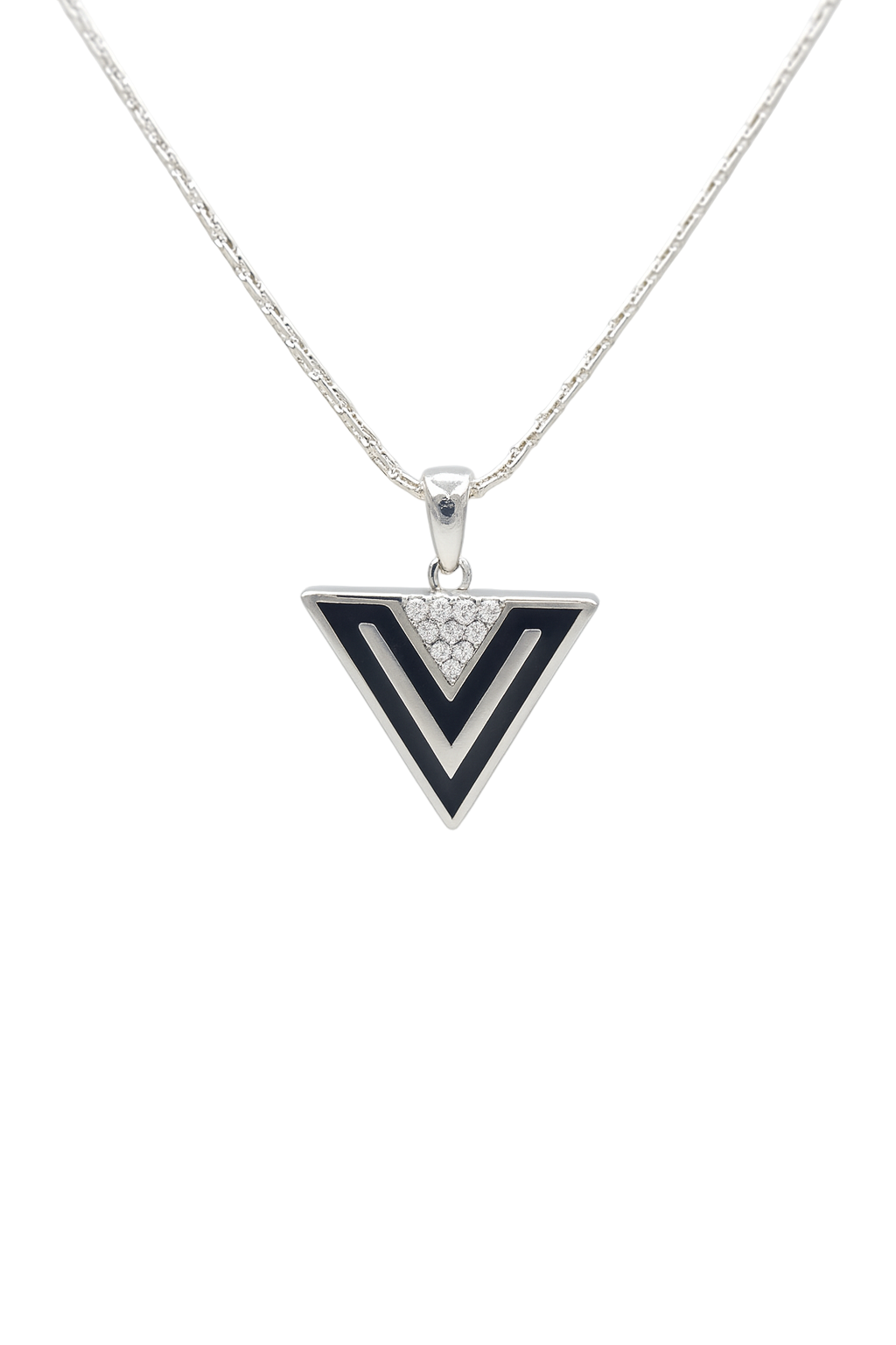 Geometric V-Triangle Pendant