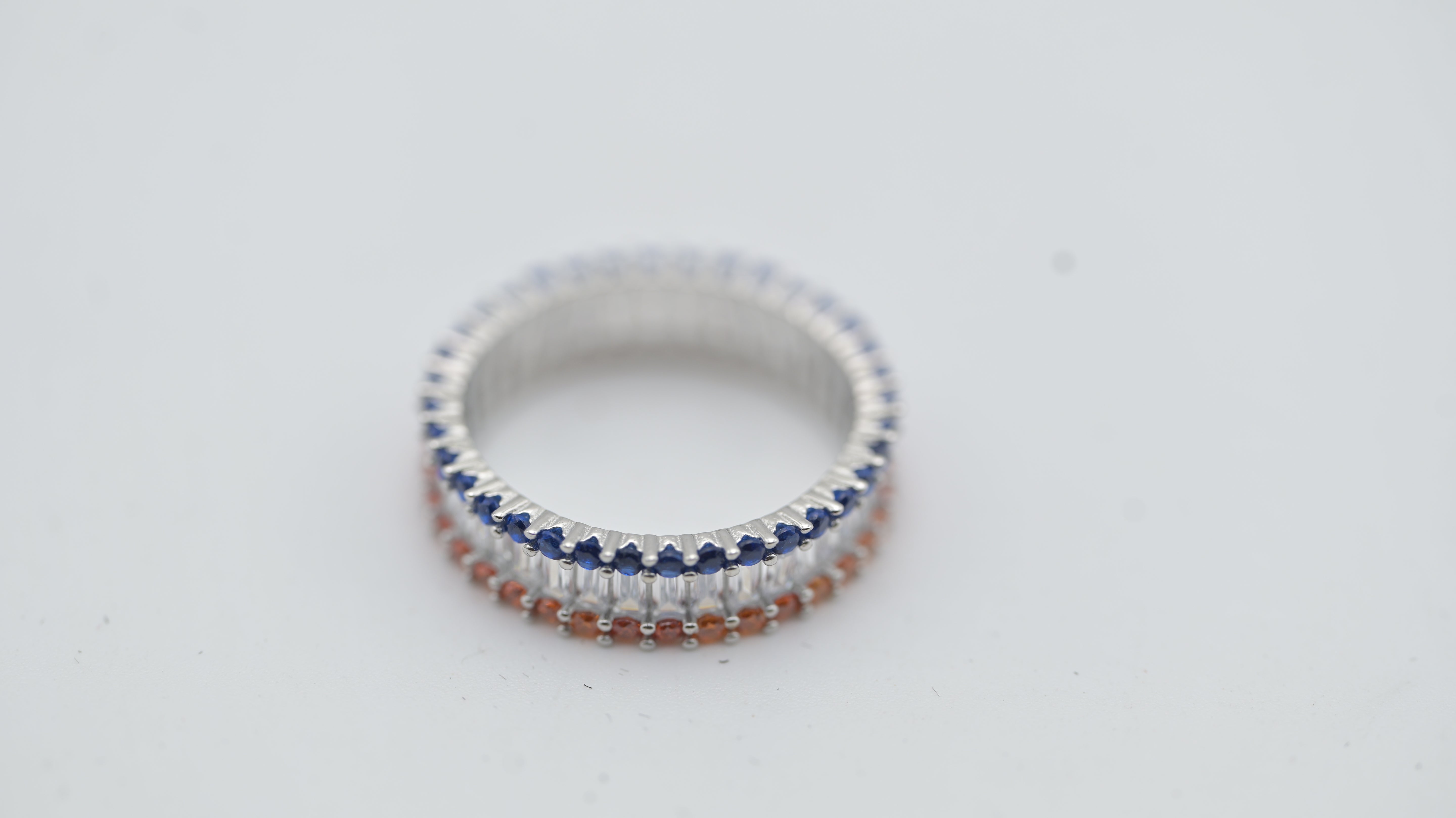 Dual-Tone Sapphire & Citrine Band Ring