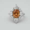 Fiery Citrine Radiance Ring