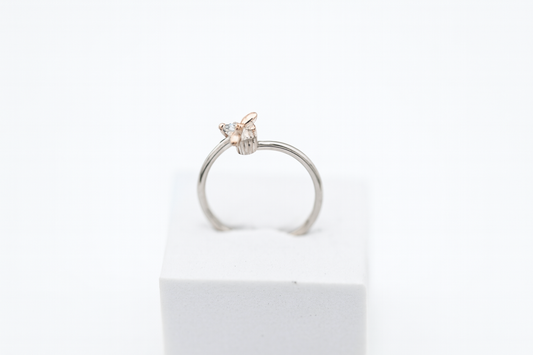 Butterfly Design Ring | Rose Gold Plated, Swiss Zirconia