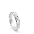 Silver Engraved Pattern Classic Band Ring | Timeless Unisex Design