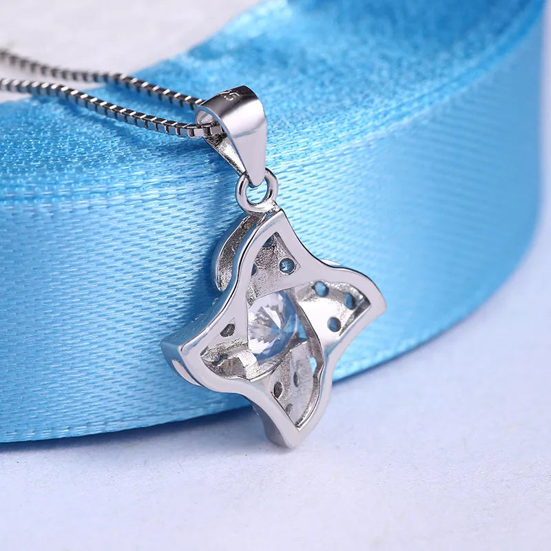 Four-Leaf Clover Windmill Pendant Necklace