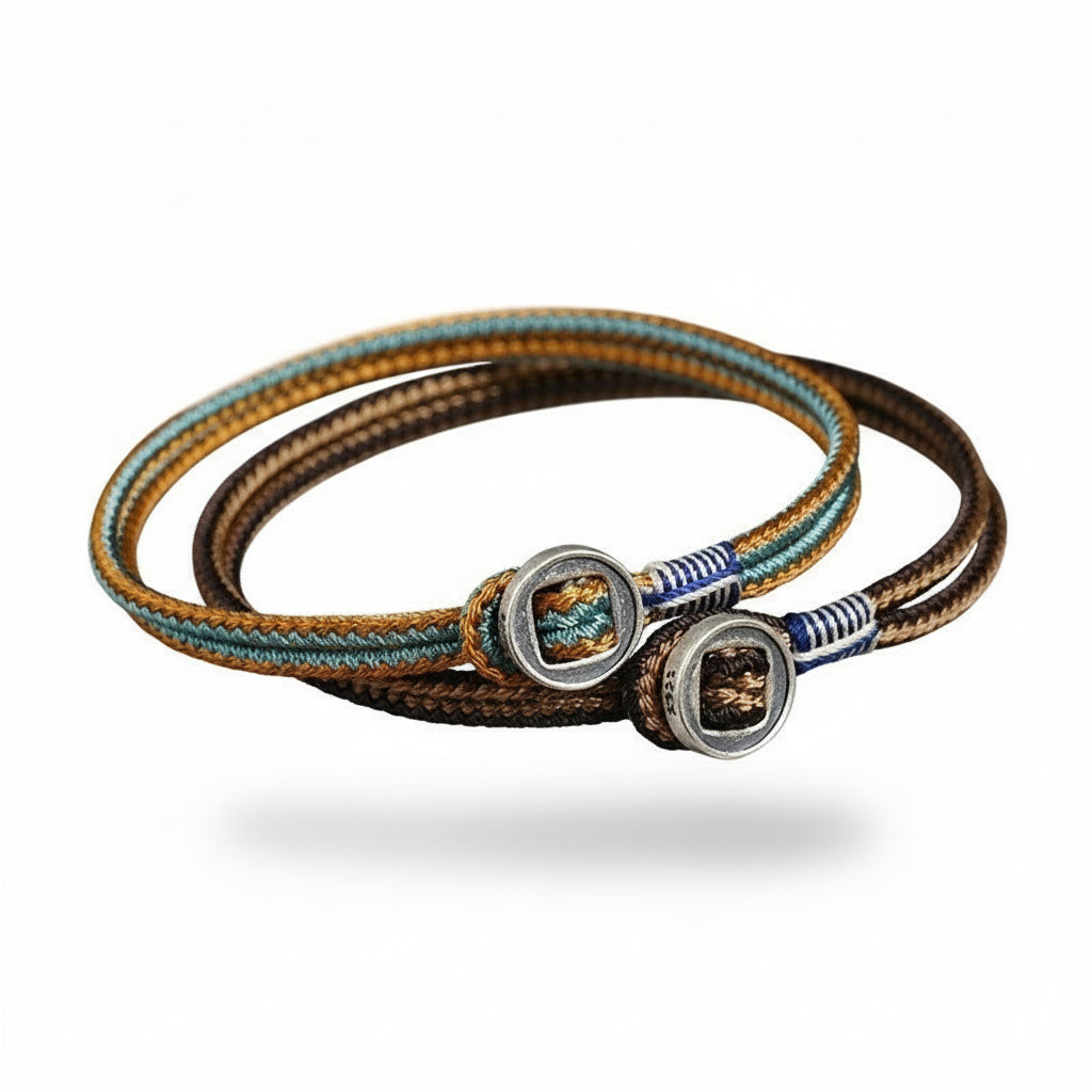 Geometric Rope Bracelet | Handwoven Cord Design