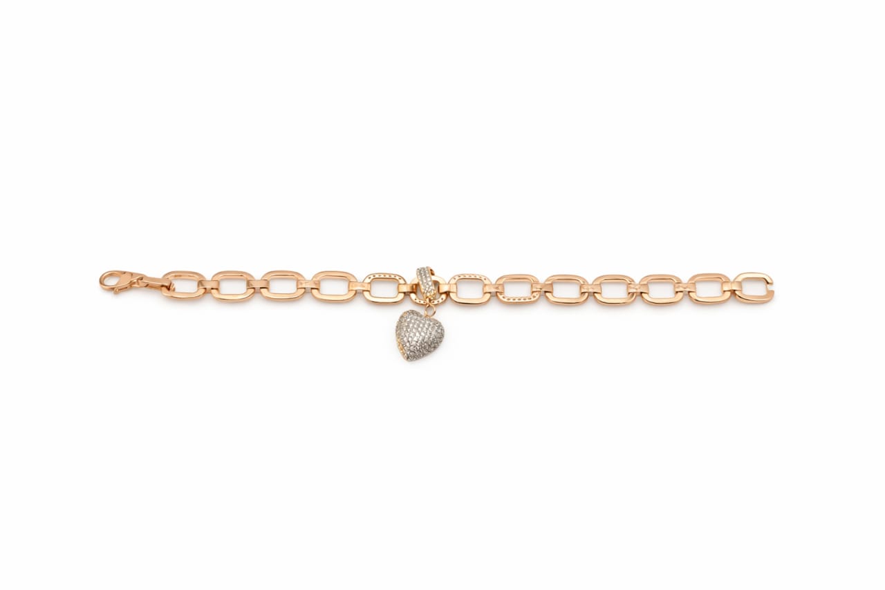 Amour Heart Link Bracelet