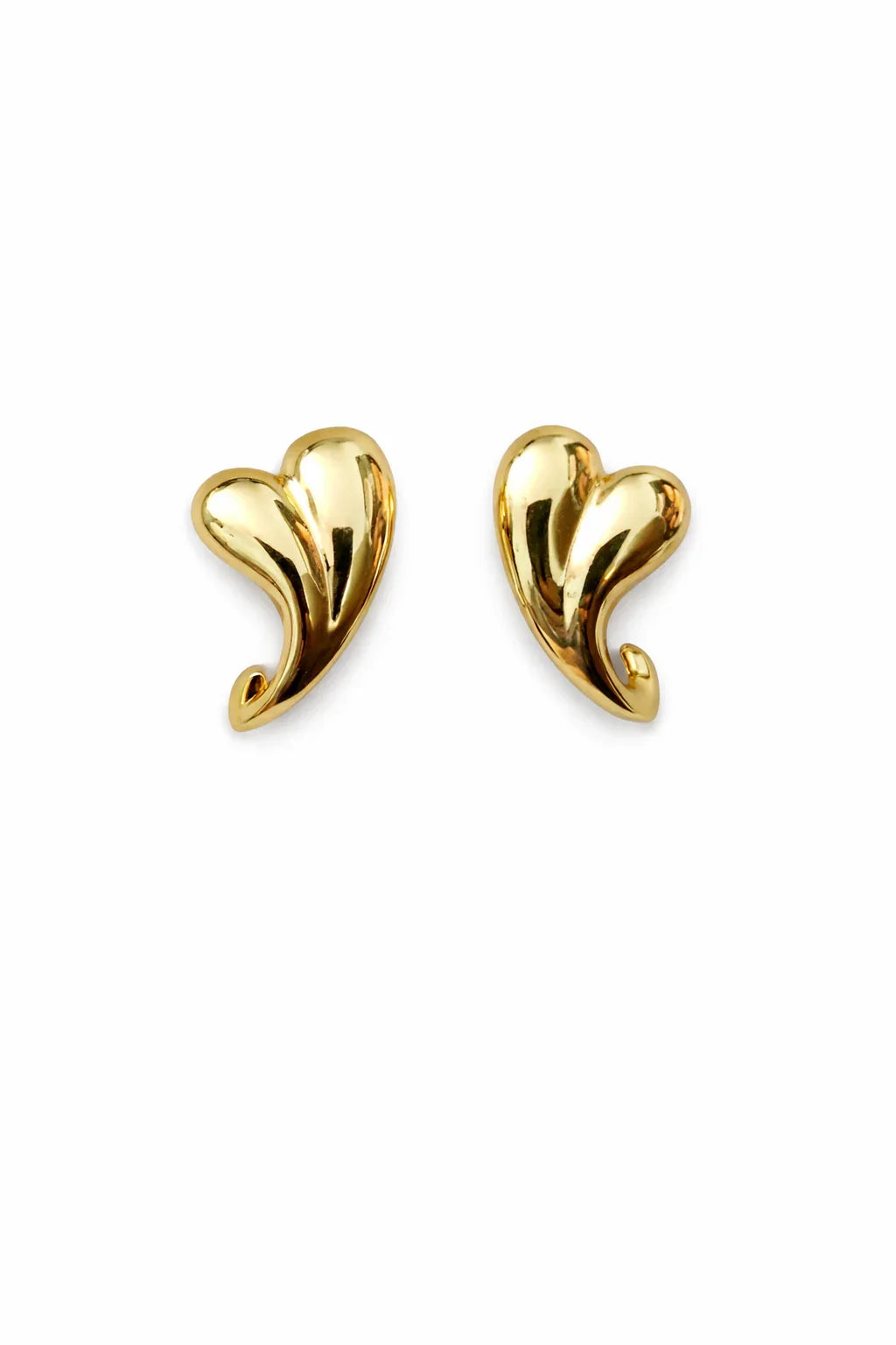 Curved Heart Earrings - Miora