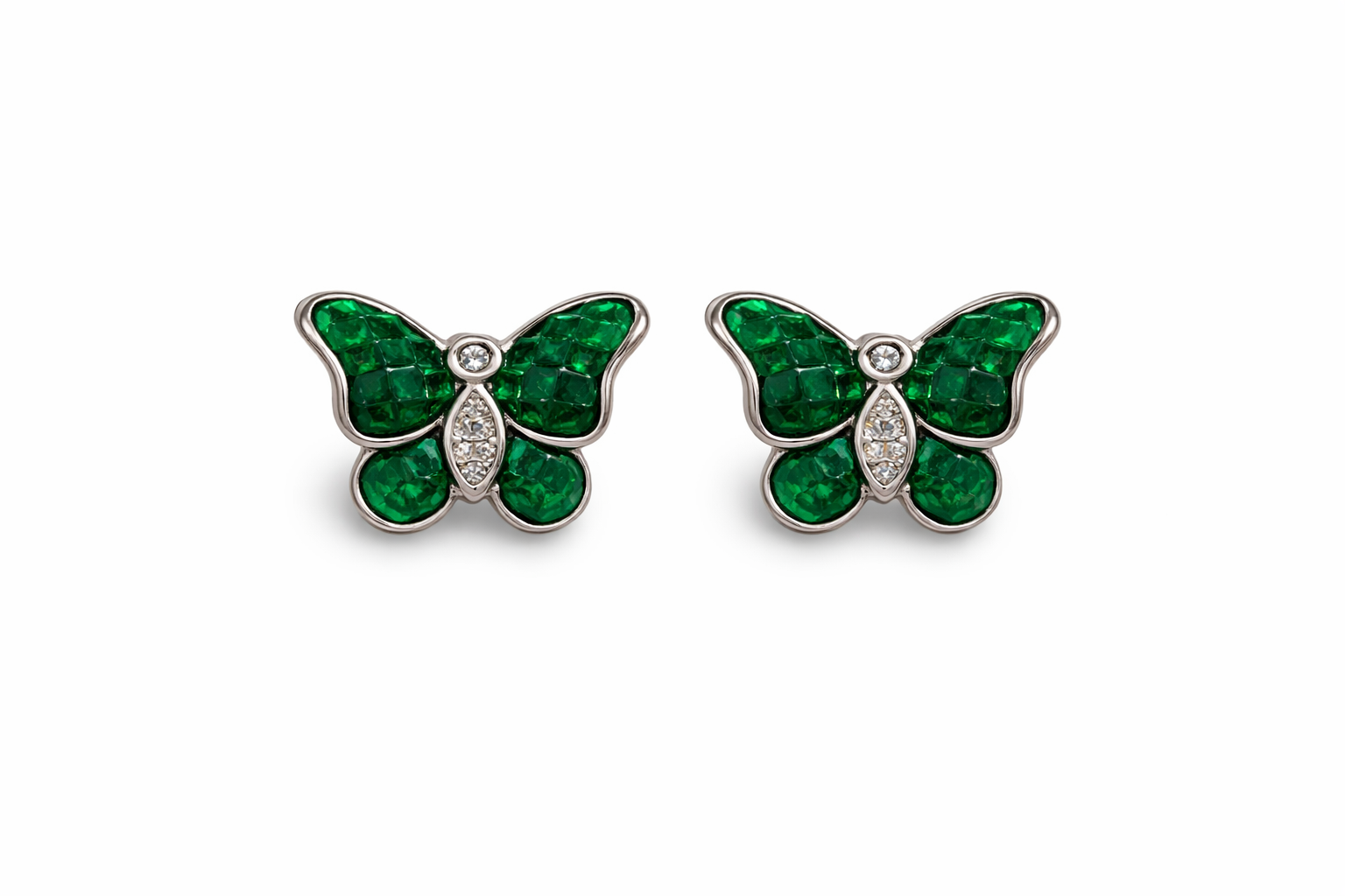 Green Butterfly Earrings - Miora