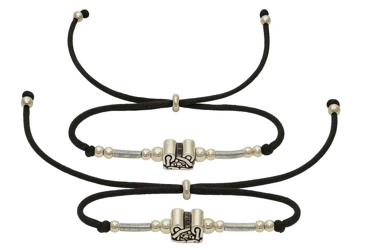 Black Thread Beaded Bracelet