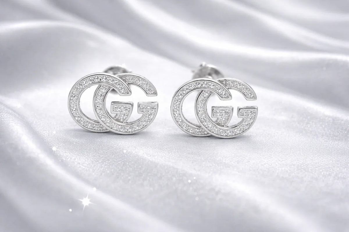 Brand inspired G Zirconia Stud Earrings - Miora