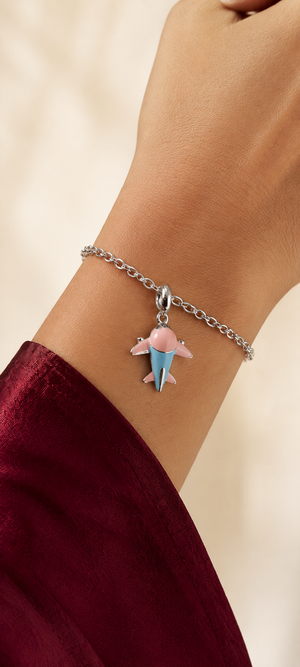Blue Aeroplane Charm - MIO20260616