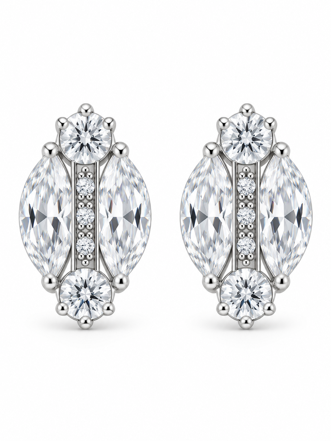 Imperial-Ice Moissanite Studs