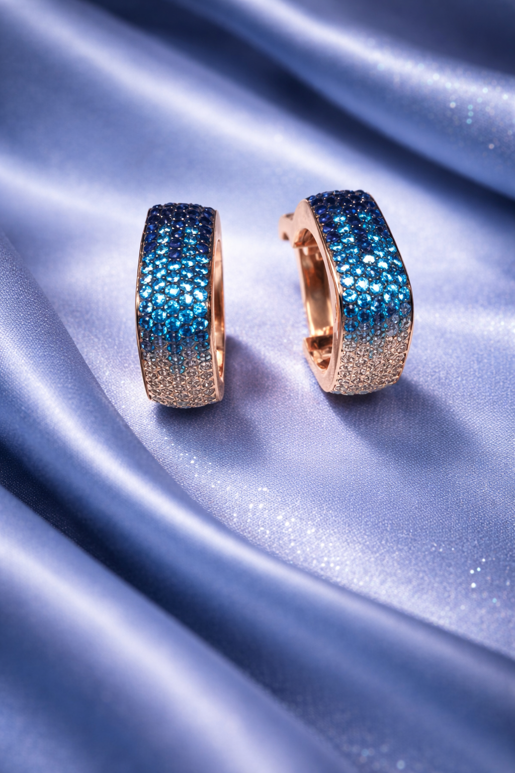 Pave Rectangle Earrings - Miora