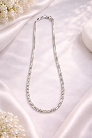 Rhodium Braided Chain - Miora