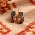 Pave Rectangle Earrings - Miora
