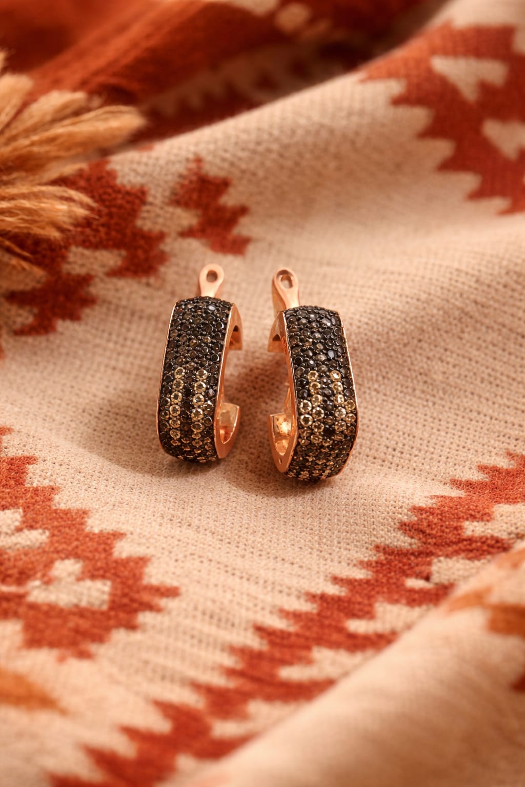 Pave Rectangle Earrings - Miora