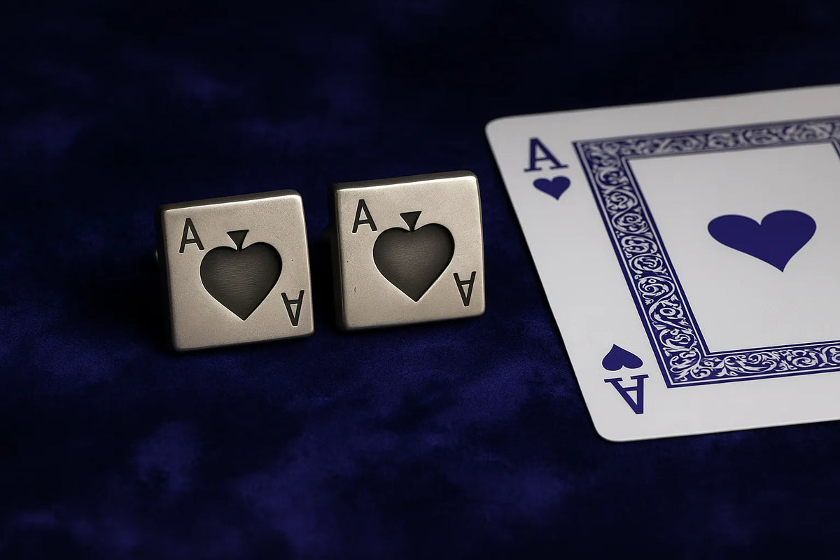 MIORA 925 Sterling Silver Ace-Hearts Cufflinks - image 3