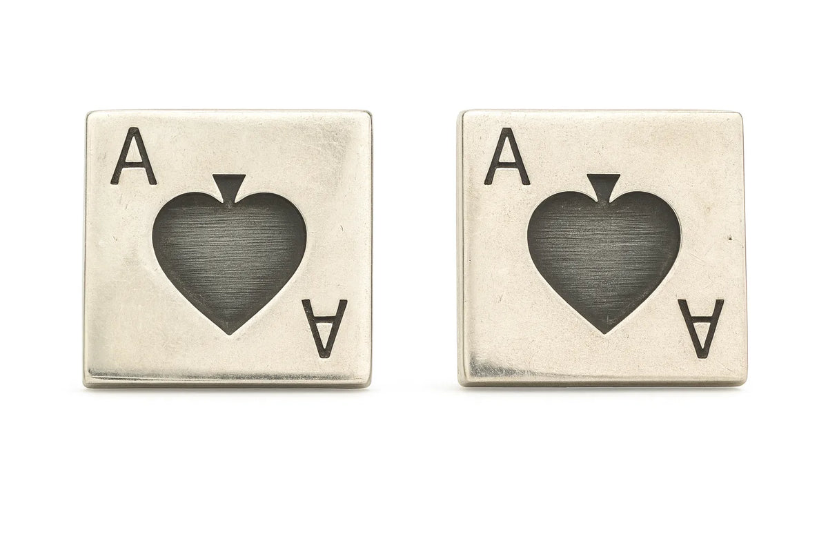 MIORA 925 Sterling Silver Ace-Hearts Cufflinks - image 4