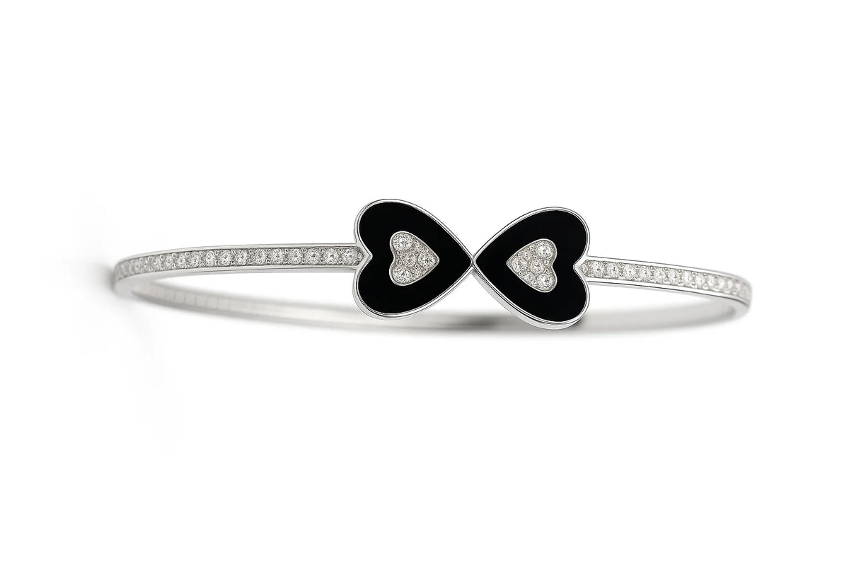 MIORA 925 Sterling Silver Amor-Noir Zirconia Bangle - image 3