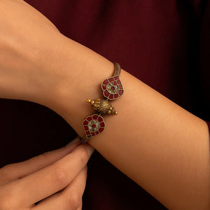 MIORA 925 Sterling Silver Antique Open Bracelet